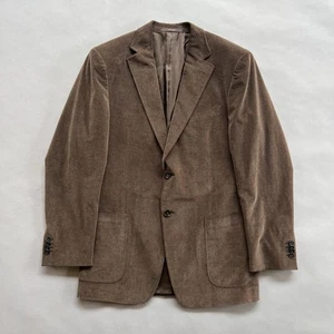 Ermenegildo Zegna Jacket Blazer Men 50R Brown Sports Coat Cotton Cashmere Blend - Picture 1 of 9