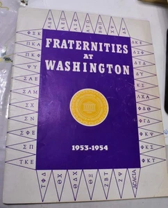 1953-54 Fraternities At University of Washington - Greek Row Booklet Brochure - Picture 1 of 3