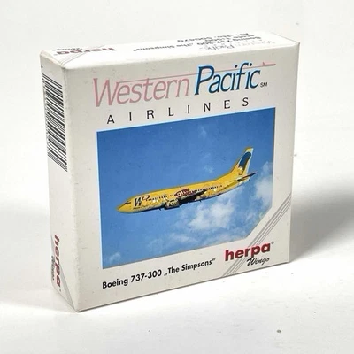 Herpa Wings 500470 Western Pacific Airlines Boeing 737-300 The Simpsons 1:500 - Image 1 of 4