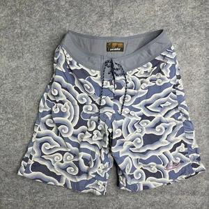 Patagonia Pataloha Board Shorts Mens Medium Blue Gray Hawaiian Swim Trunks Surf - Picture 1 of 8