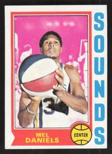 1974 TOPPS MEL DANIELS 192 EX BASKETBALL MEMPHIS SOUNDS - Picture 1 of 2