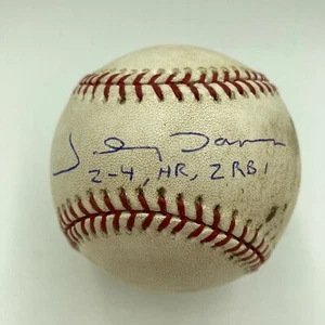 Johnny Damon Signed Game Used Baseball 2-4, HR 2 RBI MLB Authenticated & Steiner - Picture 1 of 4