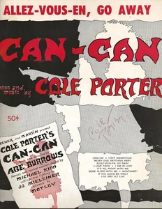 "Allez-Vous-En, Go Away" from Cole Porter's "Can-Can" SIGNED by Cole Porter! - Picture 1 of 1