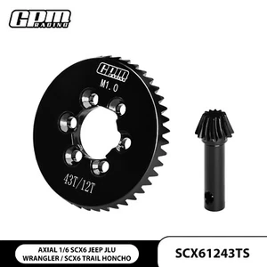 GPM 20Cr Steel Spiral-Cut Ring & Pinion Gear Set 43T/12T/1.0 Mod AXIAL 1/6 SCX6 - Picture 1 of 3