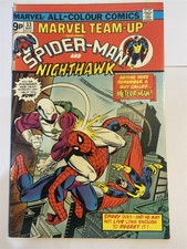 MARVEL TEAM-UP #33 Nighthawk Spider-Man Marvel Comics UK Price 1975 VF