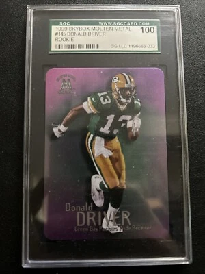 1999 Skybox Metal Fundido - #145 Donald Driver (RC) SGC 100 Joia Imaculada - Imagem 1 de 2