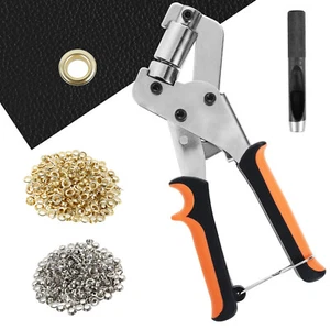Grommet Tool Iron Grommet Eyelet Pliers with 500pcs 10.5mm Eyelets and Grommets☛ - Picture 1 of 11