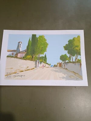 Serigrafia Firmata P.A.  ALDO RISO. Mondragone - Immagine 1 di 2