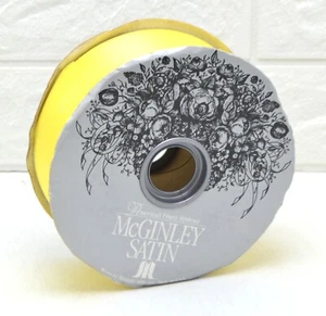 McGinley Satin Acetate Ribbon 2" x 100 yards Maize Yellow McGinley Mills VTG USA - Picture 1 of 4