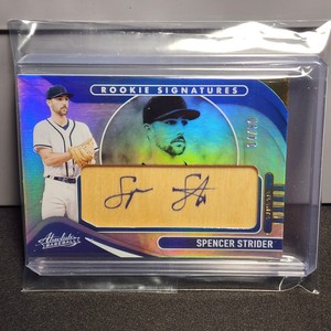 SPENCER STRIDER 2022 Panini Absolute Rookie Wood Signatures /50