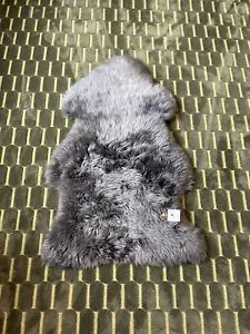 Shades Of Grey Sheepskin Rug Fluffy Bedroom Floor Rug - Picture 1 of 11