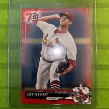 2017 Bowman Red Paper Parallel Jack Flaherty 70th Anniversary 