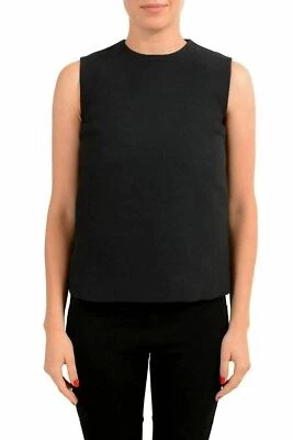 Top sin mangas azul marino de seda para mujer Dsquared2 US XS IT 38 Foto 1 de 4