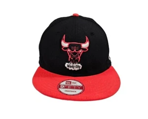 New Era Chicago Bulls Windy City Snapback Hat Black Red NBA Hardwood Classics - Picture 1 of 12