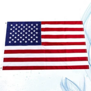 American Flag Embroidery Stars Spangled Banner American Applique Flag Oxford - Picture 1 of 11