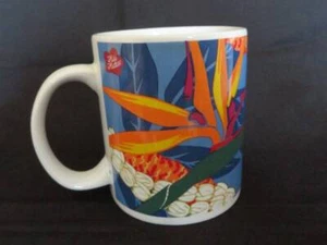 TAZA HILO HATTIE Bird of Paradise Hawaii cerámica taza tropical floral isla Aloha - Imagen 1 de 7