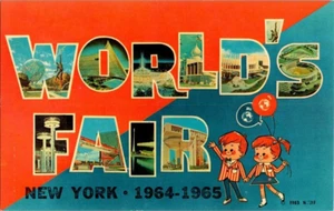 New York Worlds Fair 1964-1965 peace through understanding postcard a35 - Picture 1 of 2