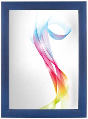 FRAMO Cadre photo Bois Bleu foncé 64x10 cm à 64x150 cm, avec verre acrylique