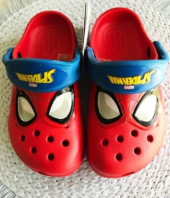 Crocs Kids Boys Shoes Red Spider-Man Clogs, Slip On Shoes  12 13 - Image 1 of 2