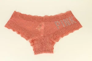 Victoria's Secret PINK Cheekster Spitze rosa Unterwäsche Höschen Größe Medium - Bild 1 von 4