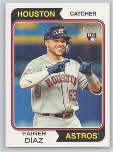 2023 Topps Heritage #262 Yainer Diaz  Houston AstrosRC Baseball Card