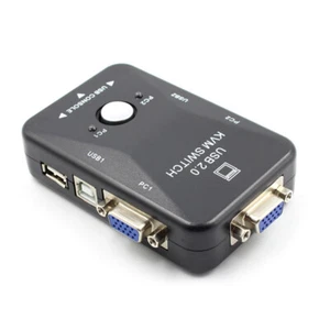 2 Port USB VGA KVM Switch Box For Mouse Keyboard Monitor Sharing Computer PC-jy - Picture 1 of 5