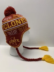 ISU Iowa State Cyclones Beanie Tassel Pom Cap Hat One Size Fits Most - Picture 1 of 6