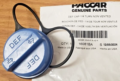 ~ NUEVO ORIGINAL PACCAR OEM KENWORTH / PETERBILT DEF TAPA DE LLENADO DEL TANQUE ~ 908-0223-01 Foto 1 de 2