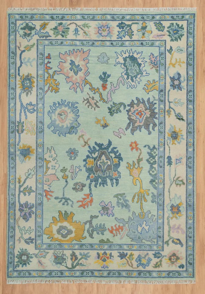 8x10 New Oushak Rug Transitional Hand Made Hand Knotted Living Room Area Rug - Image 1 of 4