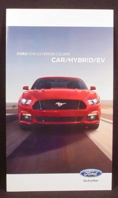 2016 FORD CAR PAINT COLOR CHIP BROCHURE - MUSTANG, TAURUS,  FOCUS  ETC. - Image 1 of 2