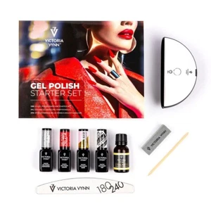 Victoria Vynn Gel Nail Polish STARTER SET Base Top Gel Mini LED Lamp Set 9 in 1 - Picture 1 of 2