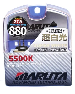 MARUTA® 880 (H27W/1) 12v Super White 5500K Xenon Gas Filled Car Headlight Bulbs - Picture 1 of 6