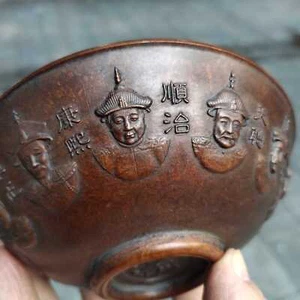 chinese bronze qing dynasty king dragon bowl home collectable art - Picture 1 of 15