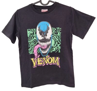 Marvel Boy's Venom Graphic Print Short Sleeve T-Shirt Black Casual Wear Size 10 - Image 1 of 4