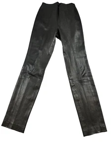 Pantalone donna Rag & Bone taglia 4 Simone 100% pelle di agnello elasticizzato skinny nero - Foto 1 di 12