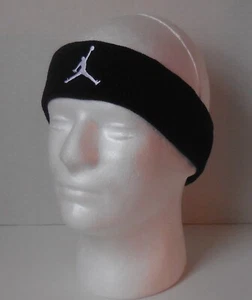 Nike Jordan Jumpman Headband Dri-Fit Adult Unisex Black/White - Picture 1 of 4
