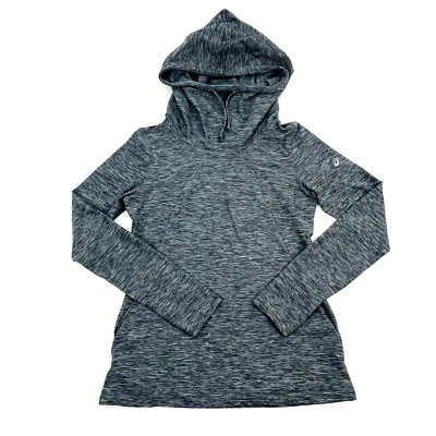 Asics Sudadera con Capucha Mujer Talla Pequeña Gris Pullover Capucha Cuello Sudadera Bolsillos Foto 1 de 4