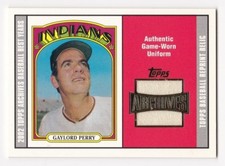 GAYLORD PERRY 2002 Topps Archives Game-Worn Uniform # TUR-GP Indians NM - MT 