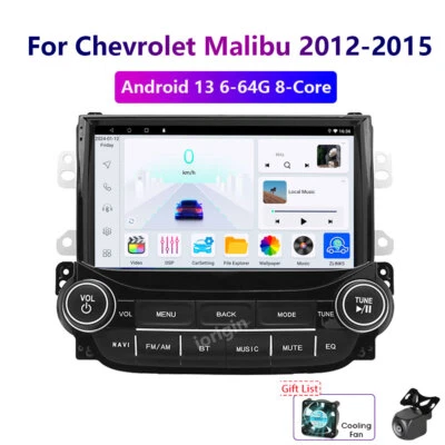 Wireless Carplay For Chevrolet Malibu 2012-2015 Android13 6-64G Car Stereo Radio - Image 1 of 4
