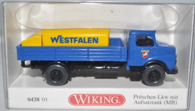 Camión Wiking 0438-01 MB lado bajo con tanque de combustible - "WESTFALEN" - NUEVO con CAJA Foto 1 de 4