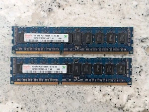 8GB Kit (2x 4GB) DDR3 hynix Server Memory 2Rx8 PC3-10600R-9-10-B0 ECC - Picture 1 of 2