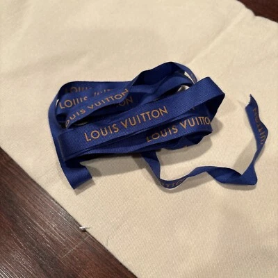 Louis Vuitton Blue Ribbon Lot of 2 42” 3.5 feet long each Authentic Gift - Image 1 of 2