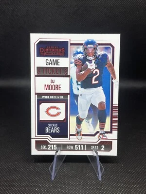 2023 Panini Contenders #18 Game Ticket Red DJ Moore Bears - Image 1 of 2