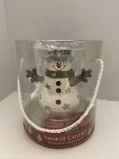 NEW 2012 Yankee Candle Sparkling Cinnamon Snowman Luminary Tea Lights Holder NIB