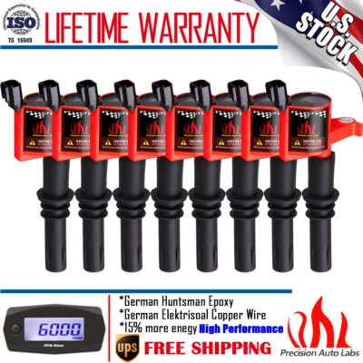 8 Pack Ignition Coil Bobinas Para For Ford Explorer Sport Trac 4.6L V8 2007 2008 - Image 1 of 4