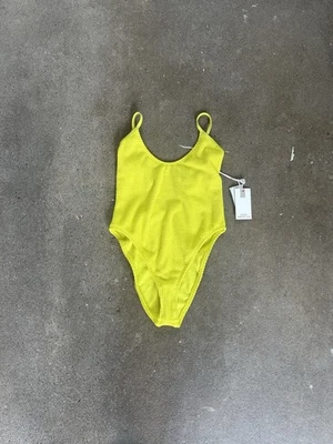 Traje de baño eléctrico de una pieza Good American Always Fits amarillo talla 1/2 nuevo con etiquetas Foto 1 de 4