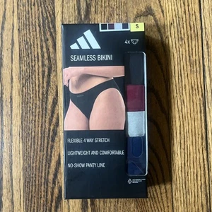 Women's Adidas 4 Pack Multicolor Seamless Bikini Underwear Size Small - Picture 1 of 5