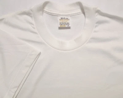 Camisa mediana en blanco vintage años 80 Sears Golden Comfort blanca mezcla de algodón Pima Foto 1 de 3