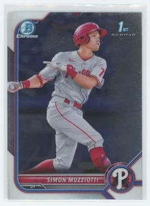 2022 Bowman Chrome Prospects Simon Muzziotti #BCP-40 TS1 - Picture 1 of 2