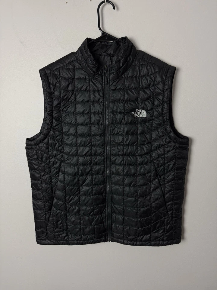 North Face Thermoball Men's L Black Zip Vest Jacket - Image 1 of 4